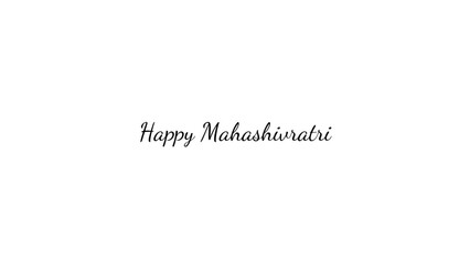 Happy Mahashivratri wish typography with transparent background