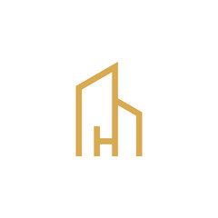 Building Apartment with Initial H House ,Home, logo design