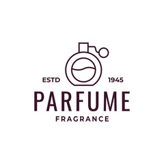 Luxury bottle perfume logo template. logo for cosmetic, beauty, salon, product, skin care