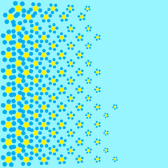 Simply seamless polka dots pattern isolated easter Theme ukraine sweden color vector