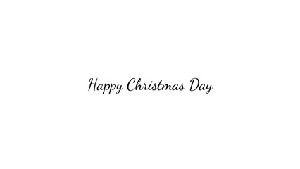 Happy Christmas Day wish typography with transparent background