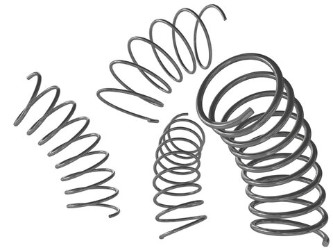 Isolated 3d render collection of silver springs