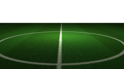 Lawn playground of a football stadium with signals