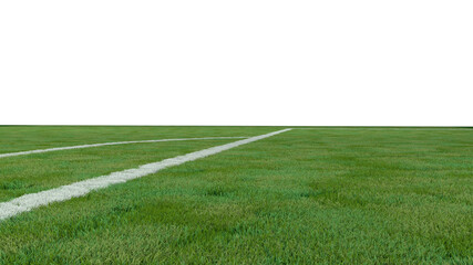 Lawn playground of a football stadium with signals