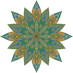 Mehndi Henna Drawing Circular Mandala pattern for tattoo, decoration premium product poster or painting. Decorative ornament in ethnic oriental style. Outline doodle hand draw illustration.