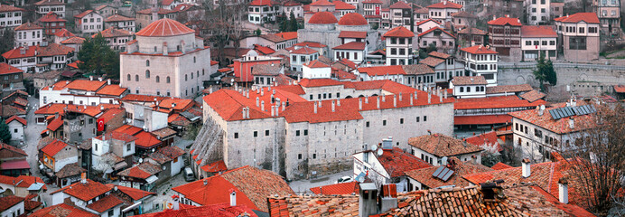 Turkey, Safranbolu, March 2021: Traditional ottoman houses in Safranbolu, is under protection of UNESCO World Heritage Site.