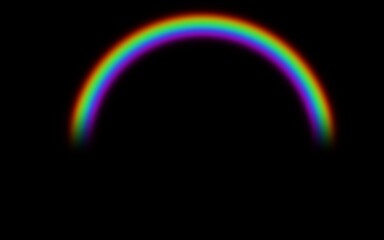 Bunte Regenbogen auf Schwarzem Hintergrund.