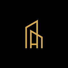 Building Apartment with Initial H House ,Home, logo design