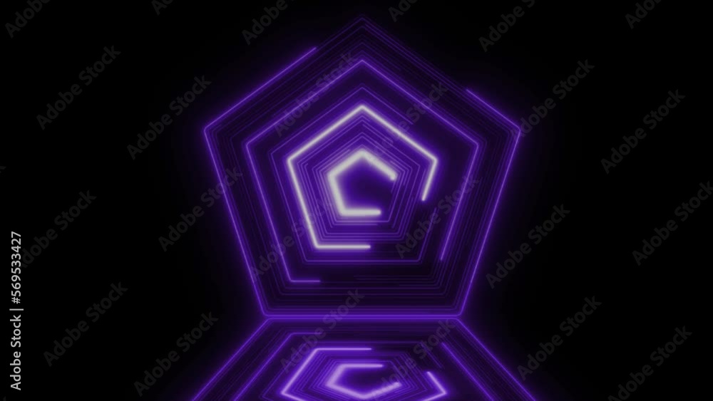 Poster neon motion background. round abstract futuristic motion background. neon circle abstract glowing li