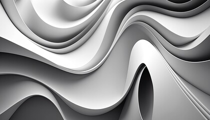 Fototapeta premium abstract White wavy background. Generative Ai.