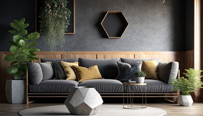 Interior of modern living room. generative Ai