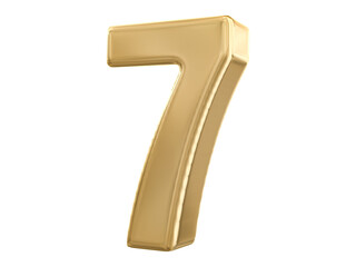 3d gold number 7 with Generative AI