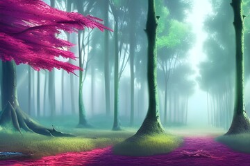 forest in the forest Generative AI	
