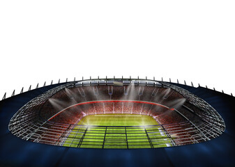 Modern football stadium ready to soccer match © alphaspirit