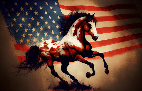 American Flag Horse Images – Browse 1,563 Stock Photos, Vectors, And 