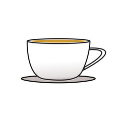 Coffee cup white design vector illustration