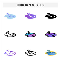 Flat illustration on a theme swimming pool