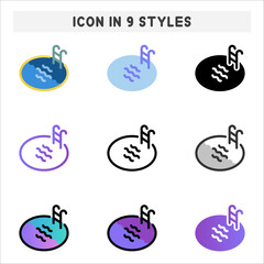 Flat illustration on a theme swimming pool