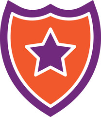 Police badge Vector Icon Design Illustration