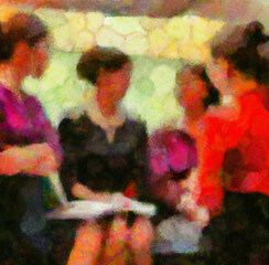 women meeting in business environment created with generative AI technology