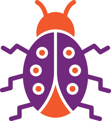Lady bug Vector Icon Design Illustration