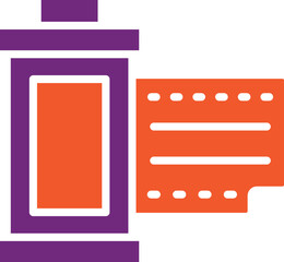Photographic film Vector Icon Design Illustration
