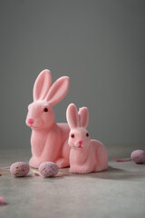 Easter pink bunny still life