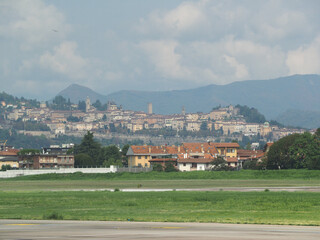 Fototapeta na wymiar Upper town in Bergamo