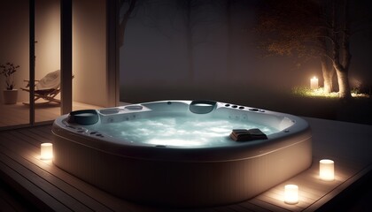 jacuzzi with mood lighting