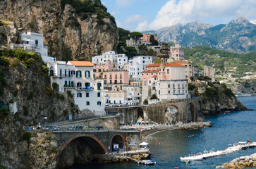 Fototapeta na wymiar City old town in Italy Amalfi Coast