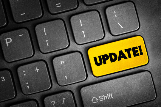 Update button on keyboard, technology concept background