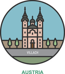 Villach. Cities and towns in Austria