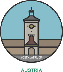 Voecklabruck. Cities and towns in Austria