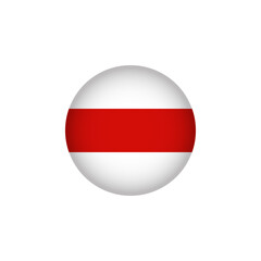 Belarus Europe Flag Icon. European Country Circled Flag. Stock Vector Graphics Element