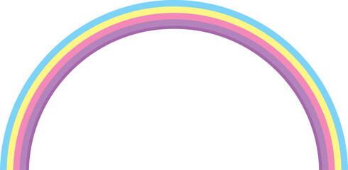 cute pastel rainbow arch graphic element