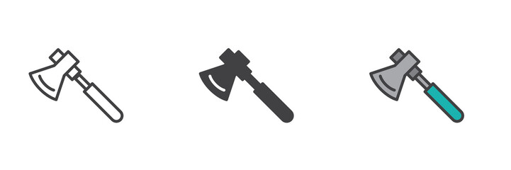 Axe different style icon set