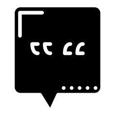 bubble quote glyph 