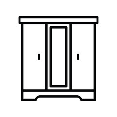 wardrobe icon vector design template in white background