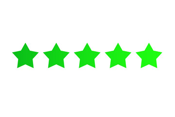 5 Star Icon, Transparent PNG, Green