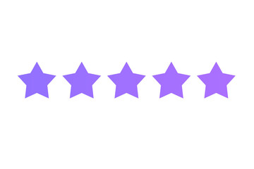 5 Star Icon, Transparent PNG, Purple