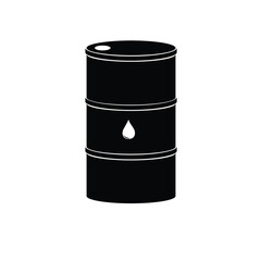 Oil barrel icon isolated on a white background