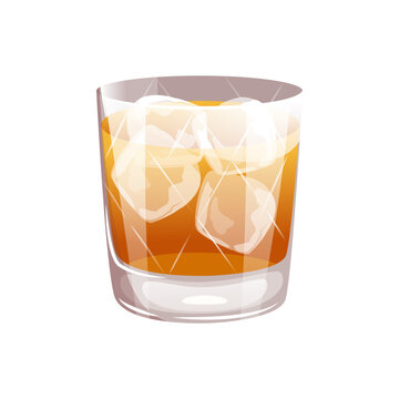 "French connection" cocktail.Classic alcoholic cocktail with cognac and liquor.