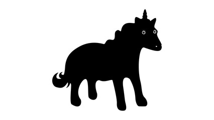 Cute unicorn silhouette