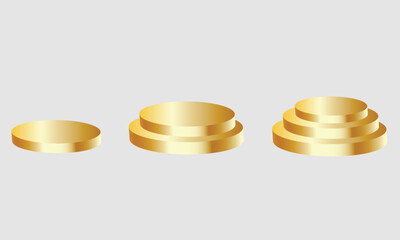 Set gold podium