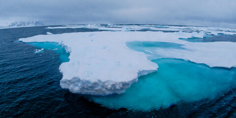 Drift floating Ice, Albert I Land, Arctic, Spitsbergen, Svalbard, Norway, Europe