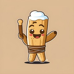 "Churros Chuckles: A Sweet and Sprinkled Cartoon Companion" | Generative AI Artwork |