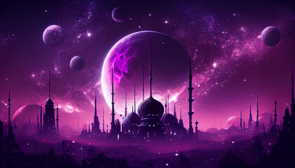 Mosque Nebula Generative AI