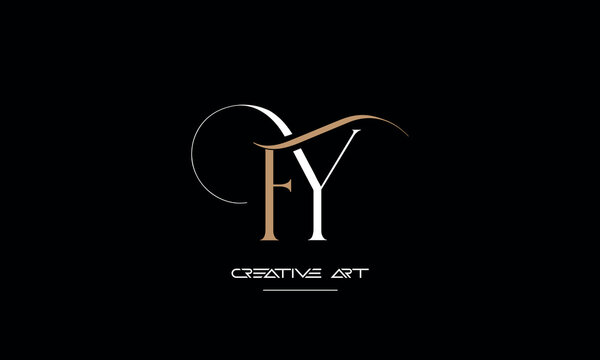 YF, FY, Y, F abstract letters logo monogram