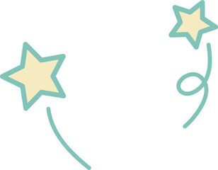 Pattern made of stars and lines can be used for fun, celebration, surprise, surprise, party, birthday cake, gift design.