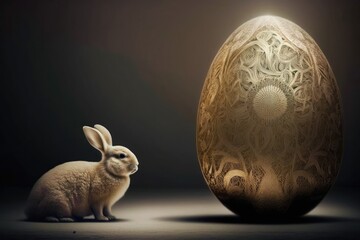 Golden egg and bunny